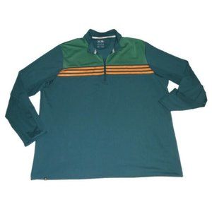 Adidas Climacool 1/4 Zip Shirt Orange Blue Green